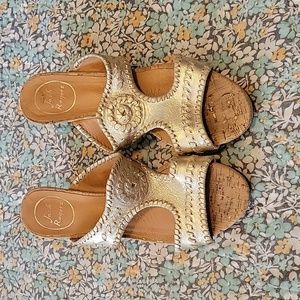 Jack Roger's  Gold Wedge Sandals